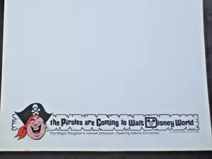 RARE Pirates of the Carribean Company Stationary 1973 WALT DISNEY WORLD Florida - Picture 1 of 5