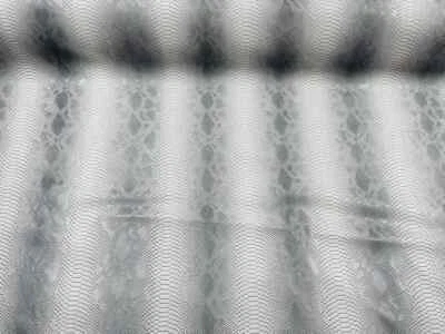 Faux Viper Snake Skin - Silver - Vinyl Fabric Leather Upholstery 3D By Yard - Image 1 of 3