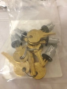 5 - Compx Black Timberline 127E-B Lock Core with 2 keys  LOT #9588 - Picture 1 of 3