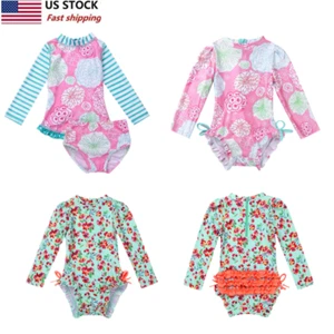 US Infant Baby Girls Swimwear Swimsuits Bathing Swimming Suits Surfing Beachwear - Picture 1 of 25