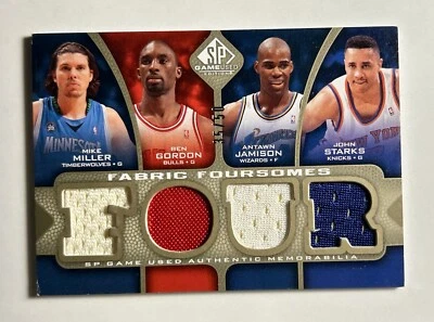 2009-10 SP Game Used Quad Jersey Starks Antawn Jamison Gordon Mike Miller /50 GU - Image 1 of 2