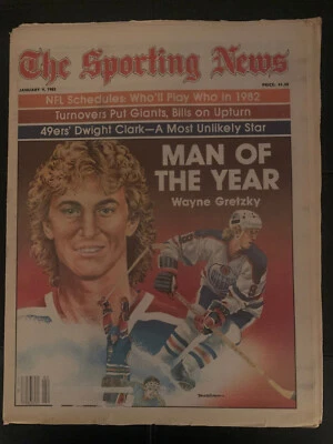 1982 The Sporting News Wayne Gretzky Man of the year Edmonton Oilers NHL HOF - Image 1 of 4