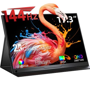 UPERFECT Przenośny monitor 17,3 cala 144Hz 2K Przenośne monitory do gier 100% sRGB - Zdjęcie 1 z 10