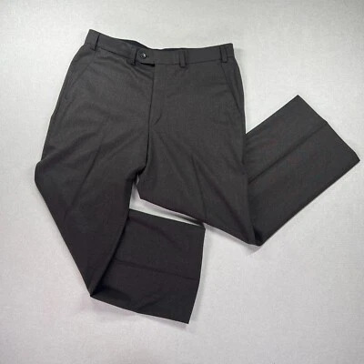 Pantalones de vestir Mark Shale Hitl para hombre marrón 34x27 mezcla de lana pierna recta negocios Foto 1 de 4