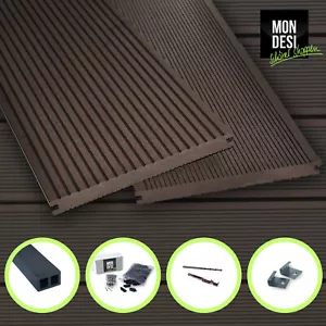 WPC Terrassendielen Breitdielen XL Komplettset 3-5m Länge, 3 Farben 8-90m² Diele - Bild 1 von 23