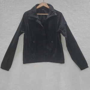Hurley Women's Black Full Zip Windbreaker Pockets Lightweight Size Large - Picture 1 of 10