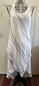 Abito Sundance Shibori Spirit senza maniche foderato in crepe foderato nuovo con etichette / $128 ~ viola / M - Foto 1 di 4