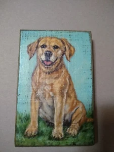 Primitives By Kathy Yellow Lab Dog Breed Wood Sign Dog Mom Dad Gift New - Picture 1 of 3