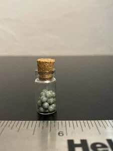 Miniature Set of 20 Artisan Hand Made Marbles J. R. Hooper in Glass Jar V - Picture 1 of 3