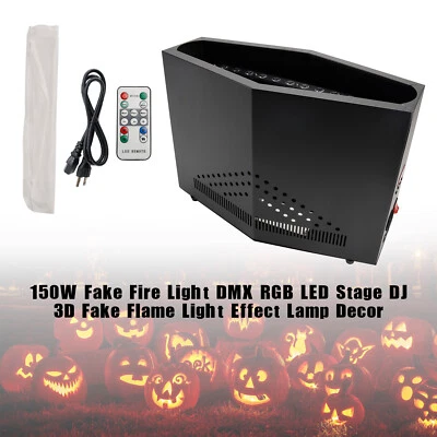 150W Fake Fire Light DMX RGB LED Stage DJ 3D Fake Flame Light Effect Lamp Decor - Image 1 of 4