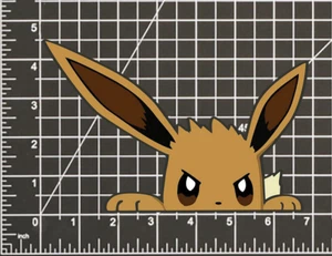 Eevee POKEMON STICKER DECAL -Peeker Peeking- 4 Different Sizes - Picture 1 of 5