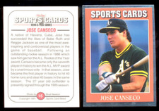  1991 Sports Card News JOSE CANSECO Oakland Athletics Magazine Card