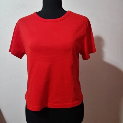 Monrow Short Sleeve Crop Top T Shirt Size S Foto 1 de 4