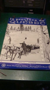 Vintage Original Poster: la Province de QUEBEC w Skier, horse sled, lift 22 x 34 - Picture 1 of 10