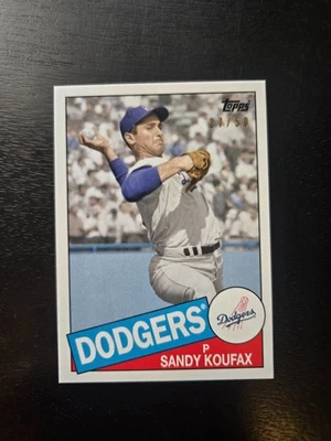 2020 Topps Transcendent VIP Party Through The Years Sandy Koufax 1985 #/50 - Image 1 of 2