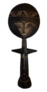 Akuaba Ashanti Fruchtbarkeitspuppe afrikanisch 13,5 Zoll handgeschnitzt Statue Wohlstand - Bild 1 von 2