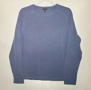 Banana Republic Long Sleeve Double Knit Crewneck Mens M Steel Blue Basic Classic - Picture 1 of 7