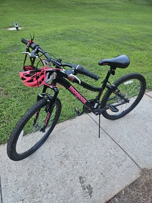 Mongoose Excursion Girl Mountain Bike, 24” Wheel - BLACK/PINK/R1921WM - Image 1 of 4