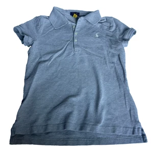 Polo Ralph Lauren Polo Shirt Boys Large 12-14 Gray Heather Pony White Logo - Picture 1 of 8