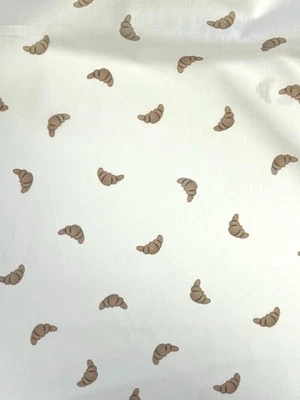 Baumwollstoff Kinderstoff Digitaldruck Vive La France Croissant - Bild 1 von 2