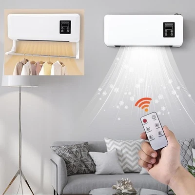 2 In 1 Wall Mount Air Heater Dual Use Cold Wind and Heating w/ Remote Control - Image 1 of 4