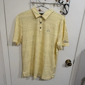 Travis Matthew Stock Farm Montana Yellow Golf Shirt - Men's Size Large - Picture 1 of 5