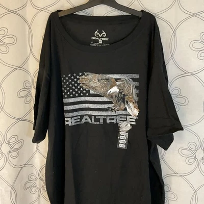Nuevo Hombre Árbol Real Negro Bandera Águila Manga Corta Camiseta Talla XX Foto 1 de 4