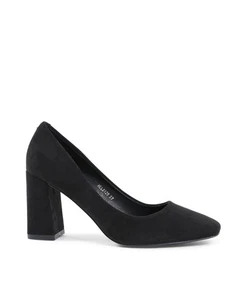 19V69 Italia Elegant Block Heel Pumps Classic Pointed Toe Shoes Women Black - Foto 1 di 3