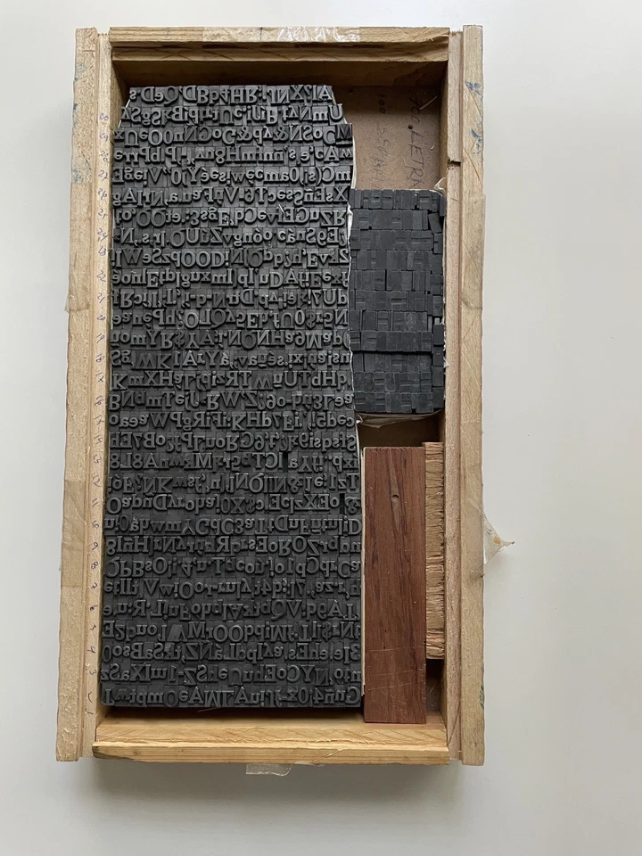 Enorme Lote de Bloques de Impresión Tipo Letra Vintage 800 Piezas Tamaño 28pts Foto 1 de 4