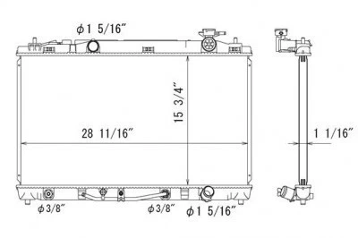 Radiador para 09-16 Toyota Venza 2,7 L L4 fila única TO3010332 16400-0V010 Foto 1 de 1