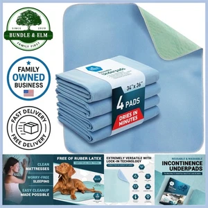 Copriletto Lavabile Riutilizzabile per Incontinenza Adulti Donna 34x36 Antiperdite Confezione da 4 - Foto 1 di 8