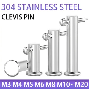 M3 M4 M5 M6 M8 M10~M20 Clevis Pin 304 Stainless Steel A2 Hinge Pin Rigging Pin - Picture 1 of 173