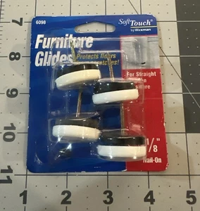 Furniture Glides Waxman Softtouch Nail On 1 1/8' 1 Pack 4 per Pack (c) - Picture 1 of 2