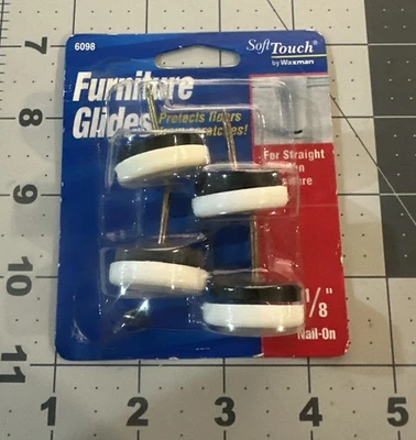 Deslizadores para muebles Waxman Softtouch clavos 1 1/8' 1 paquete de 4 por paquete (c) Foto 1 de 2