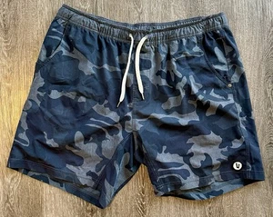 Vuori Shorts Men's XL Inseam 7” Banks Short Blue Camo Athletic Stretch - Picture 1 of 6