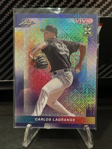 2023 Leaf Vivid Carlos Lagrange RC Rookie Navy Mojo /7 C1B - Picture 1 of 2
