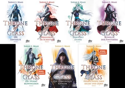 Sarah J. Maas Die Throne of Glass-Reihe Band 1-7 plus 1 exklusives Postkartenset - Bild 1 von 4