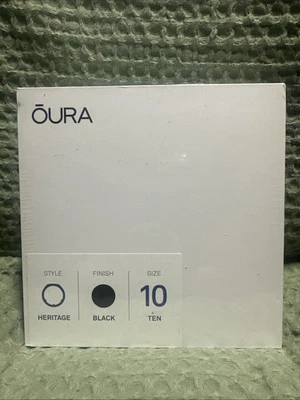 Oura Ring Generation 3 Heritage Black Sz 10 New/Sealed. Free Shipping Smart Ring - Image 1 of 4
