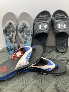 Reef Fanning Flip Flop Sandal for Men, Size 9 -  plus black under armor lot - Picture 1 of 8