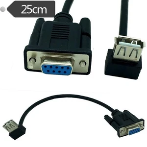 RS232 DB9 Female To USB 2.0 A Female Serial Cable Adapter Converter 8" Inch 25Cm - Picture 1 of 7