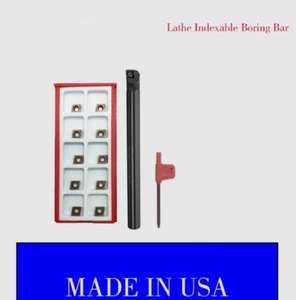 95° 3/4" x 10" Lathe Indexable Boring Bar Holder + CCMT09T302L-F Carbide Insert - Picture 1 of 7