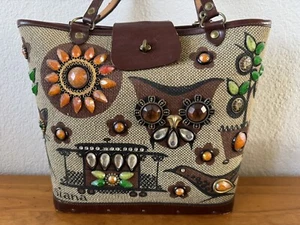 RARE - Enid Collins Of Texas Vintage 1960s Purse - Collinsiana Owl Kitty - Picture 1 of 16