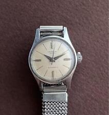 UNIVERSAL GENEVE Watch Automatic Beige Dial Dolphine Hand Women Swiss Vintage