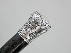 RARA ANTICA MONETA AMERICANA ARGENTO BASTONE DA PASSEGGIO "Thomson" sterling METÀ 19C - Foto 1 di 16