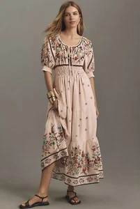 Anthropologie Somerset Maxi Dress: Puff-Sleeve Edition size M NWT Pink - Picture 1 of 4