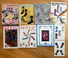 Knit Socks Patterns Booklets Lot of 9 Vintage Argyle Intarsia Textured