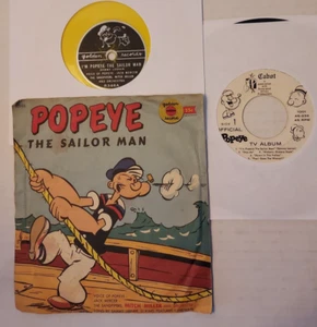 Lot 8: Popeye Records One yellow 78 RPM with Picture Sleeve + free bonus - Imagen 1 de 2