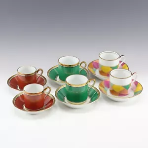 Richard Ginori 3 types of impero Tableware Demitasse Cup & Saucer x6 Porce... - Picture 1 of 10