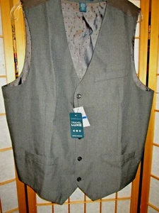 Men's Perry Ellis Travel Luxe Vest Slim Fit Brown Size XL NEW waistcoat - Picture 1 of 12