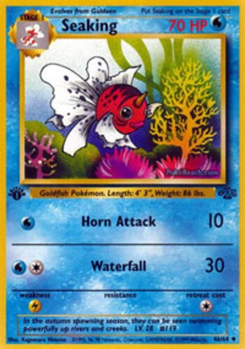 Seaking - 46/64 - Uncommon - 1st Edition x1 Jungle Heavily Played